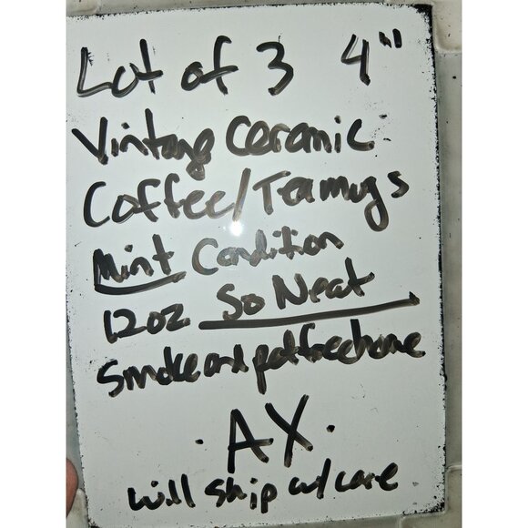 Set Of 3 Vintage Drip Glaze Ceramic Mugs - Picture 8 of 8